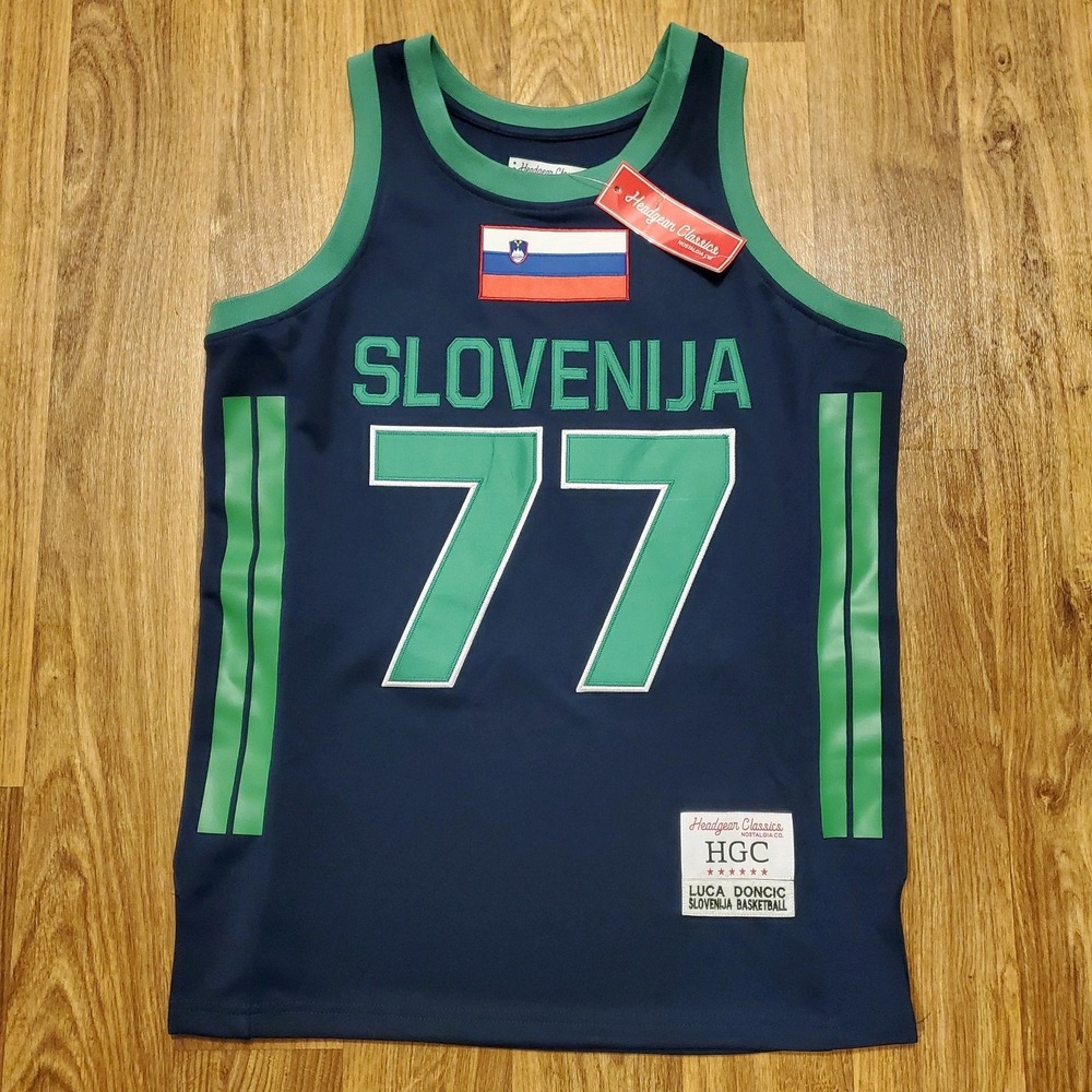 Luka Doncic Jersey 77 Slovenija National Basketball Small Headgear  Classics HGC